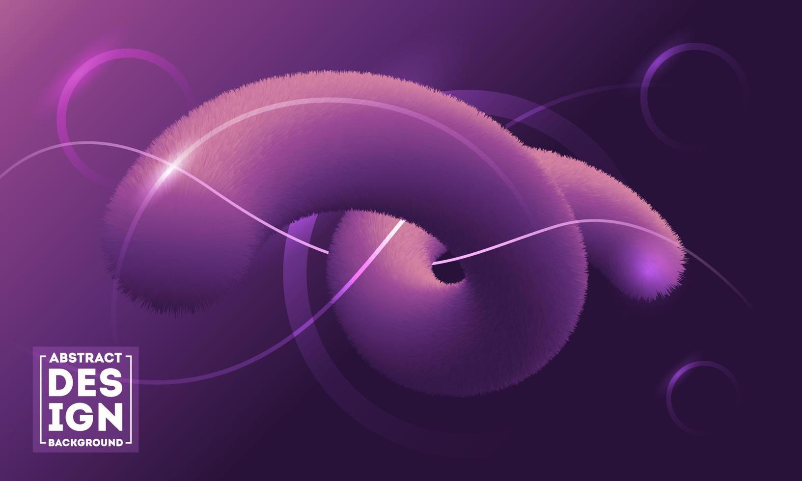 fondo líquido púrpura moderno, ilustración de vector de efecto de pluma 3d realista