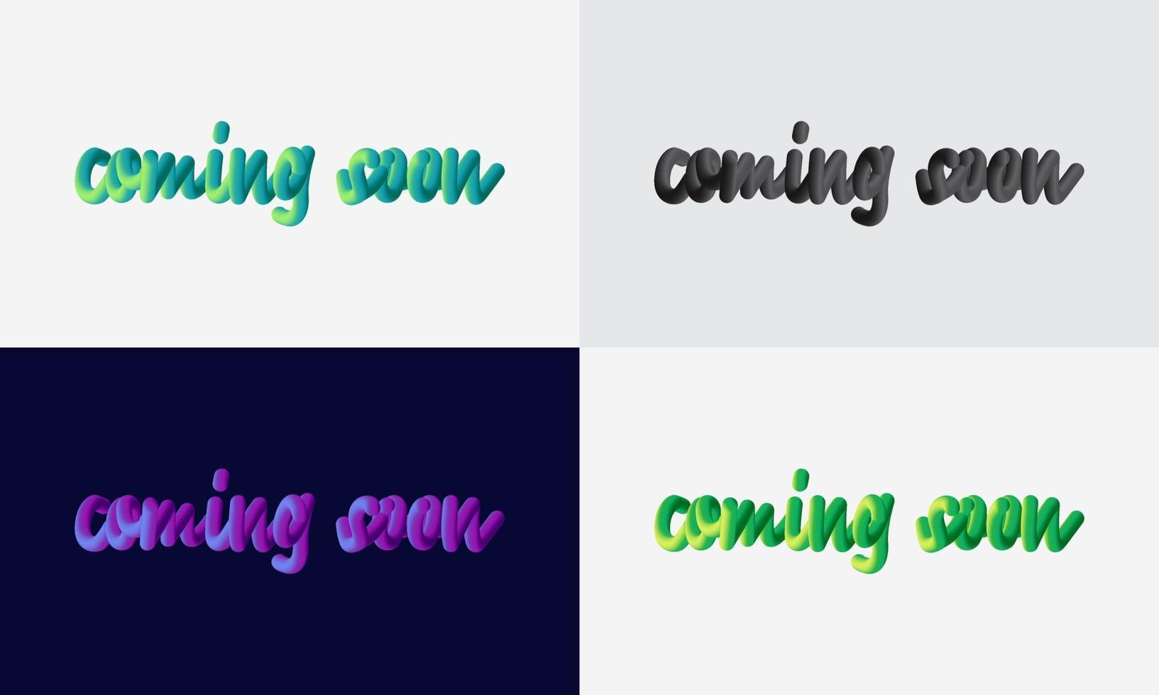 Modern Coming Soon lettering line Blend Background, Vibrant gradient blended fluid vector