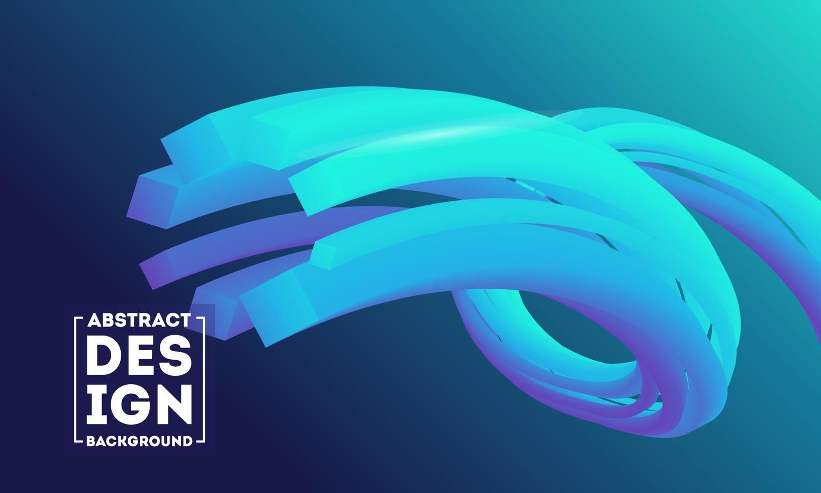 Gradient Mesh. Vector Elegant Illustration of 3d fluid shapes