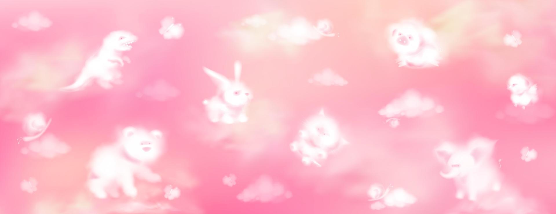 Cloud animals, realistic fluffy eddies elements vector