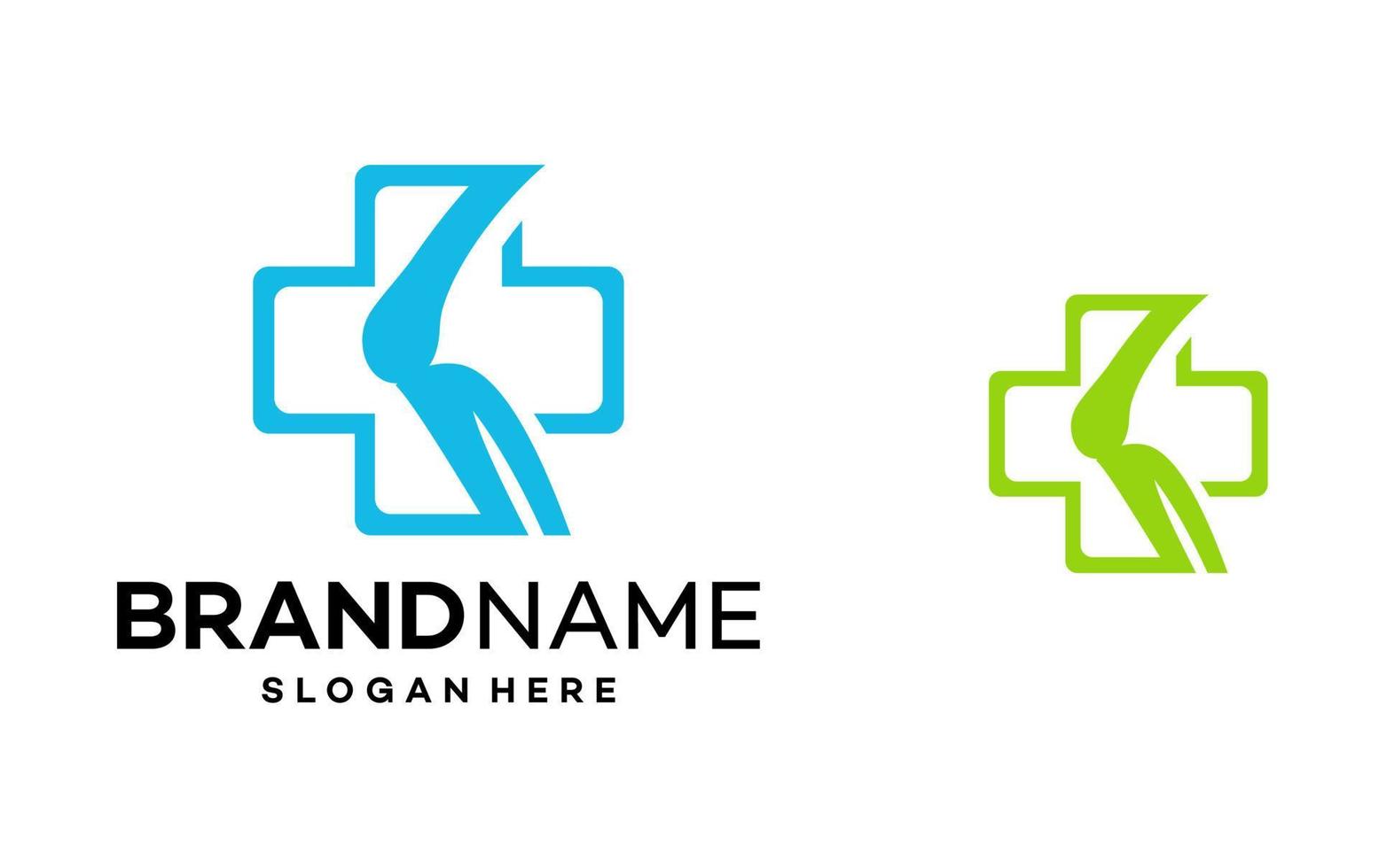 bone medical logo template illustration vector