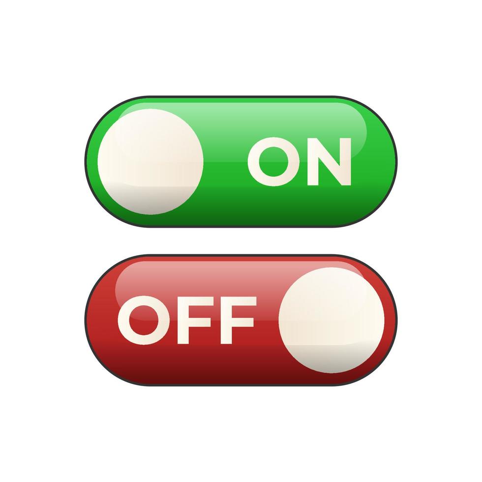 On Off Toggle switch icon vector