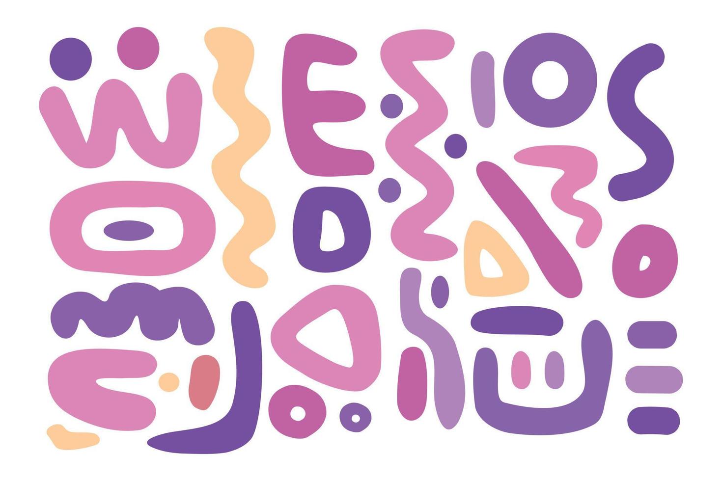 Abstract naive art in pastel color. trendy line stroke pattern for background vector