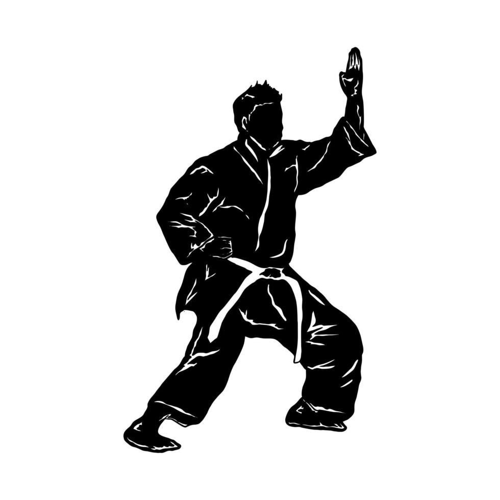 karate taekwondo martial art vector icon logo