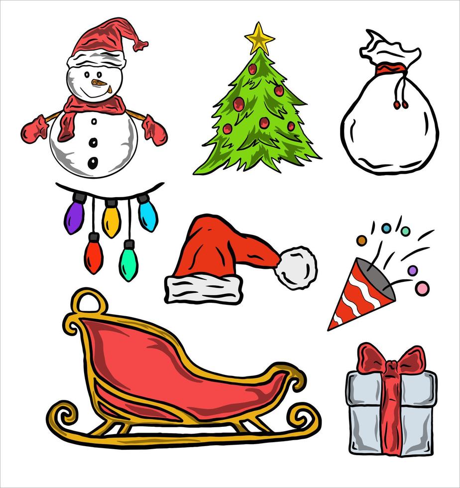 christmas icon vector funny for logo or poster or printing paper