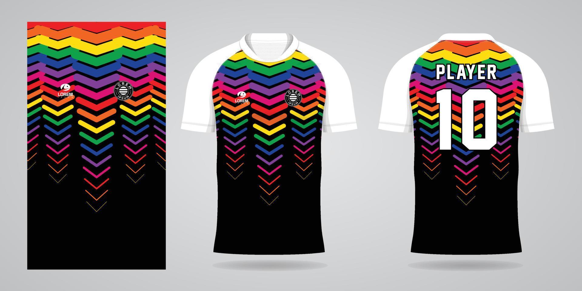 colorful jersey sport design template vector