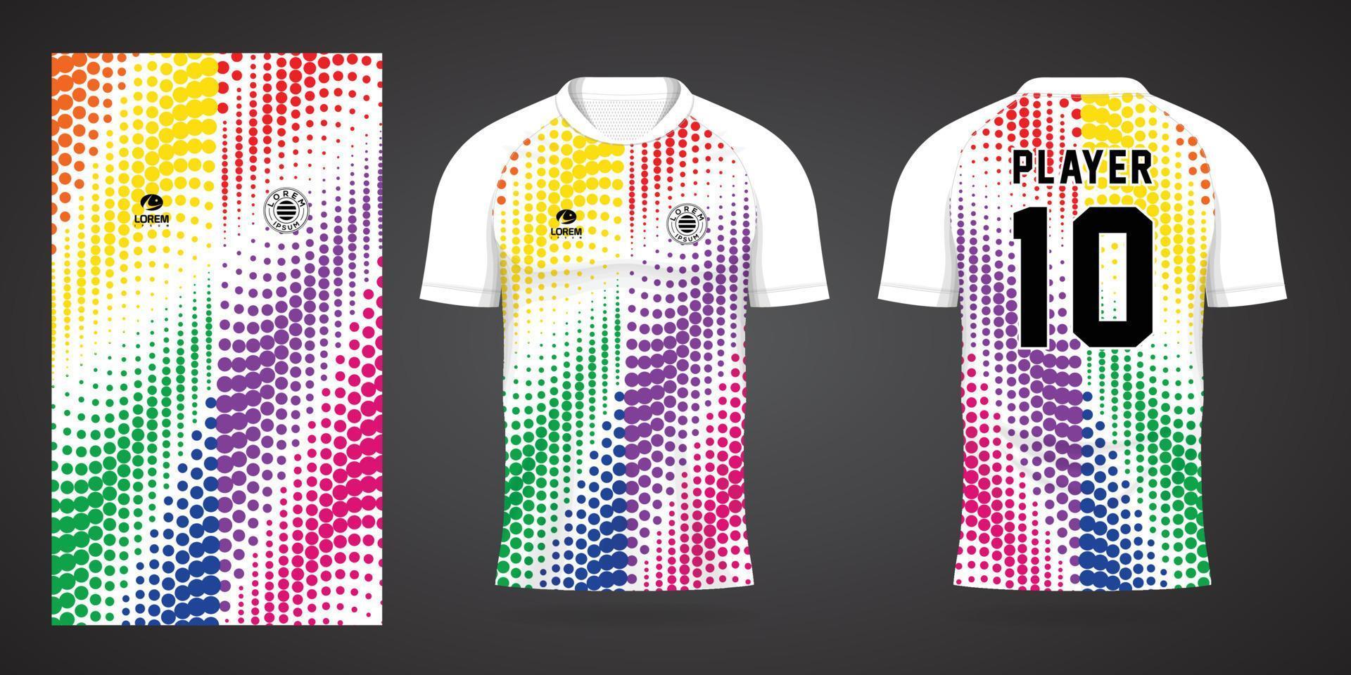 colorful jersey sport design template vector
