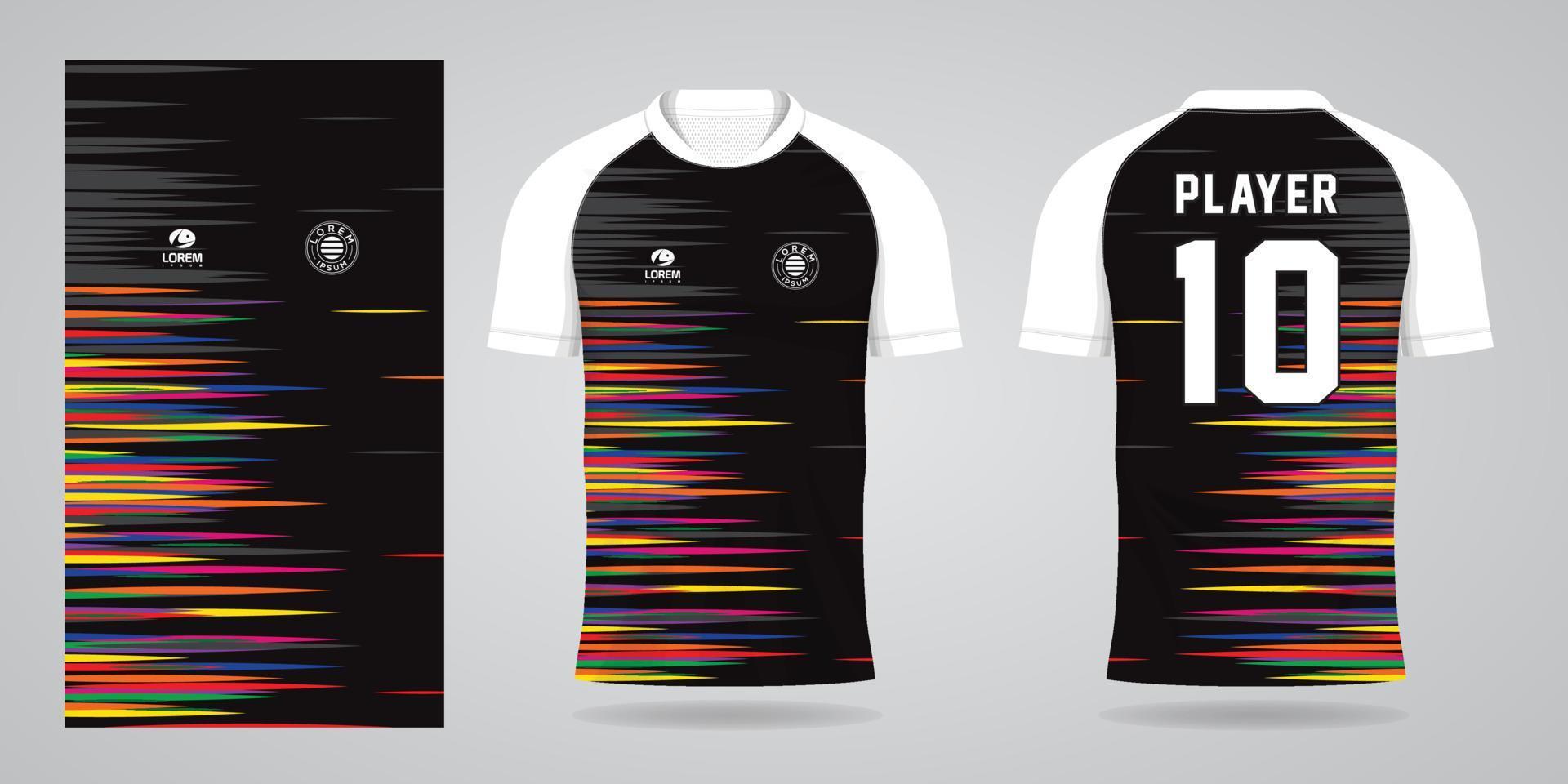 colorful jersey sport design template vector