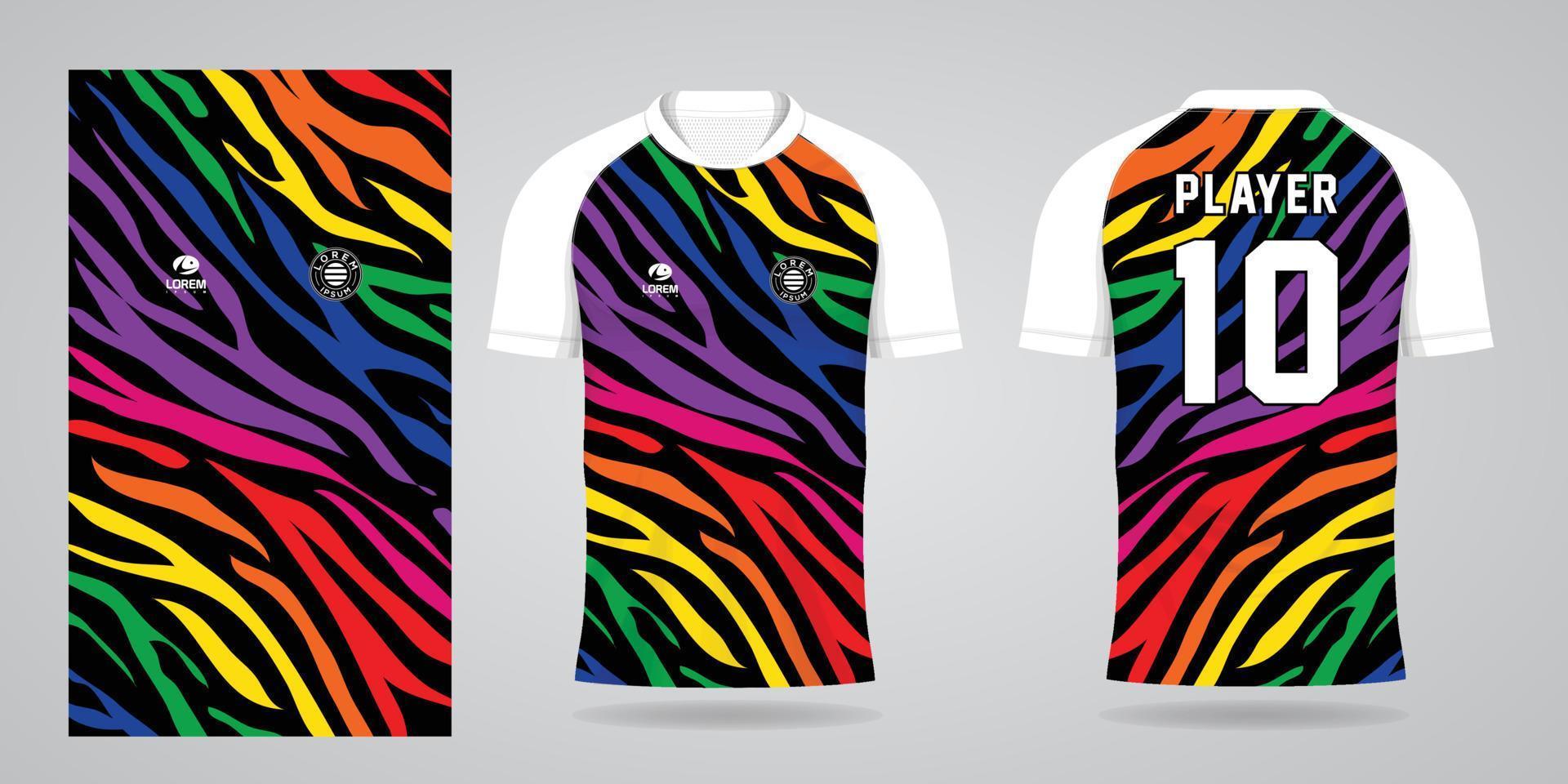 colorful jersey sport design template vector