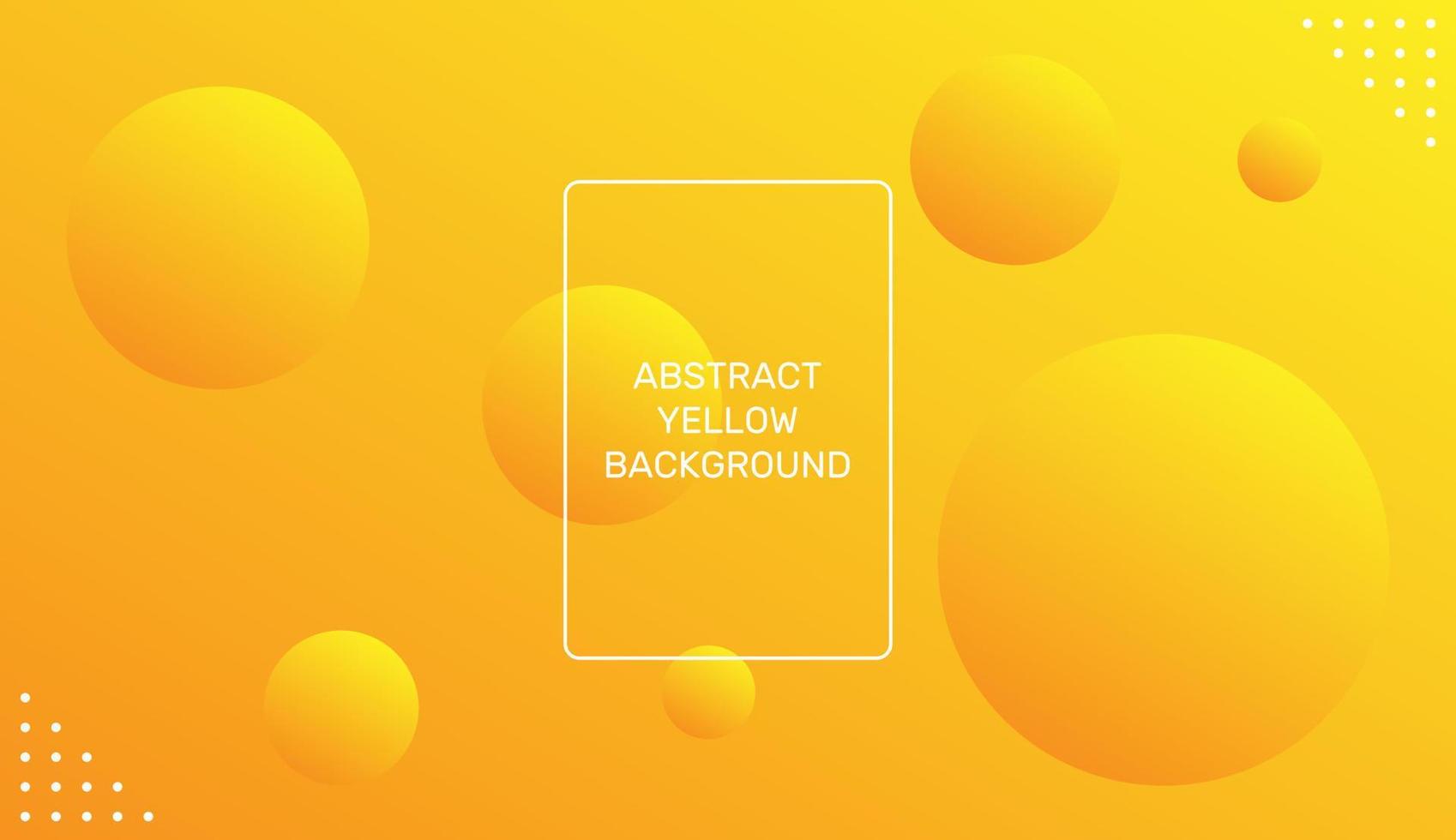 fondo abstracto de color amarillo con composición de círculos. ilustración creativa para póster, folleto, aterrizaje, página, portada, anuncio, promoción. eps10 vector