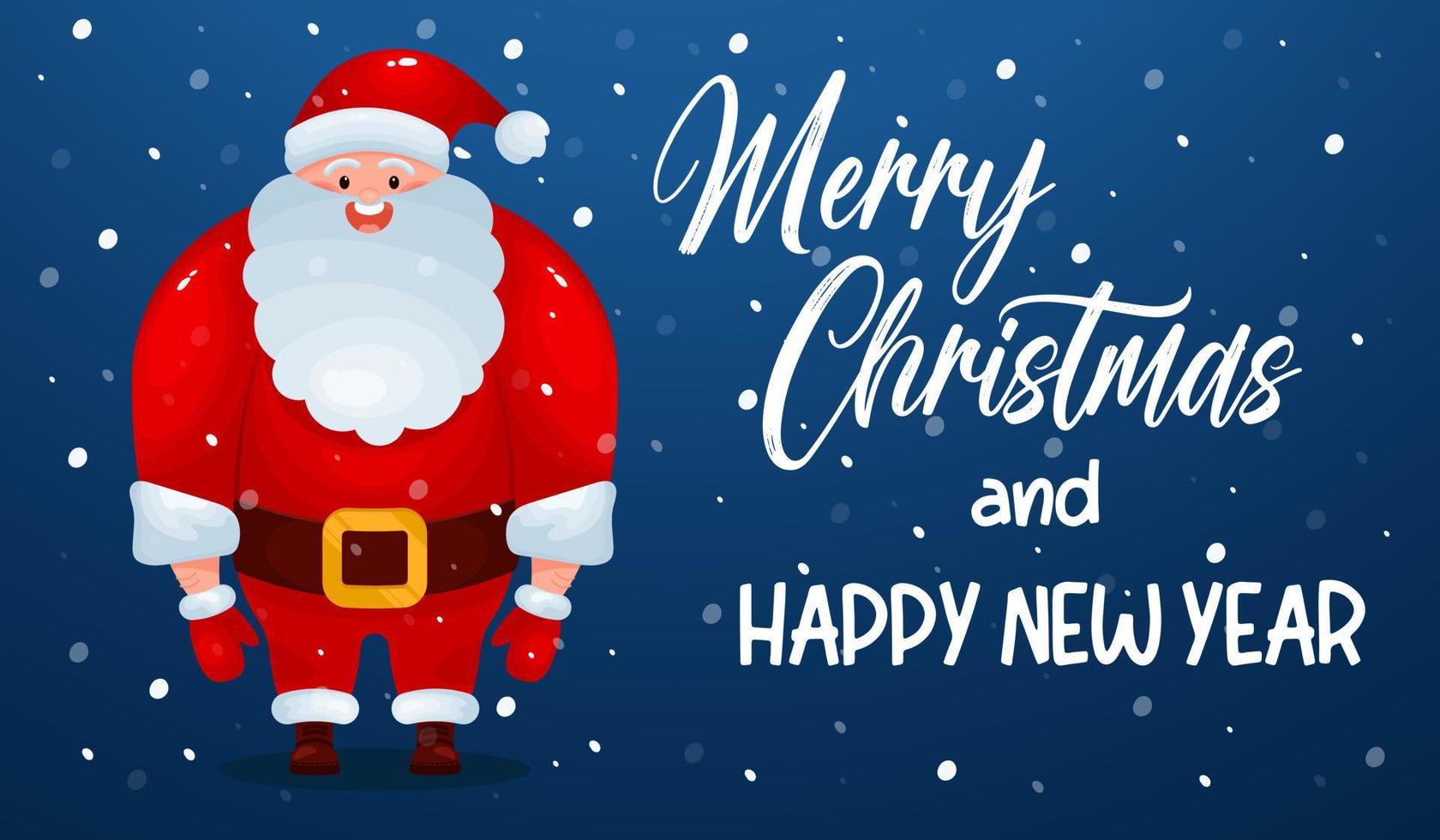 Santa Claus, New Year's card. Merry Christmas vector