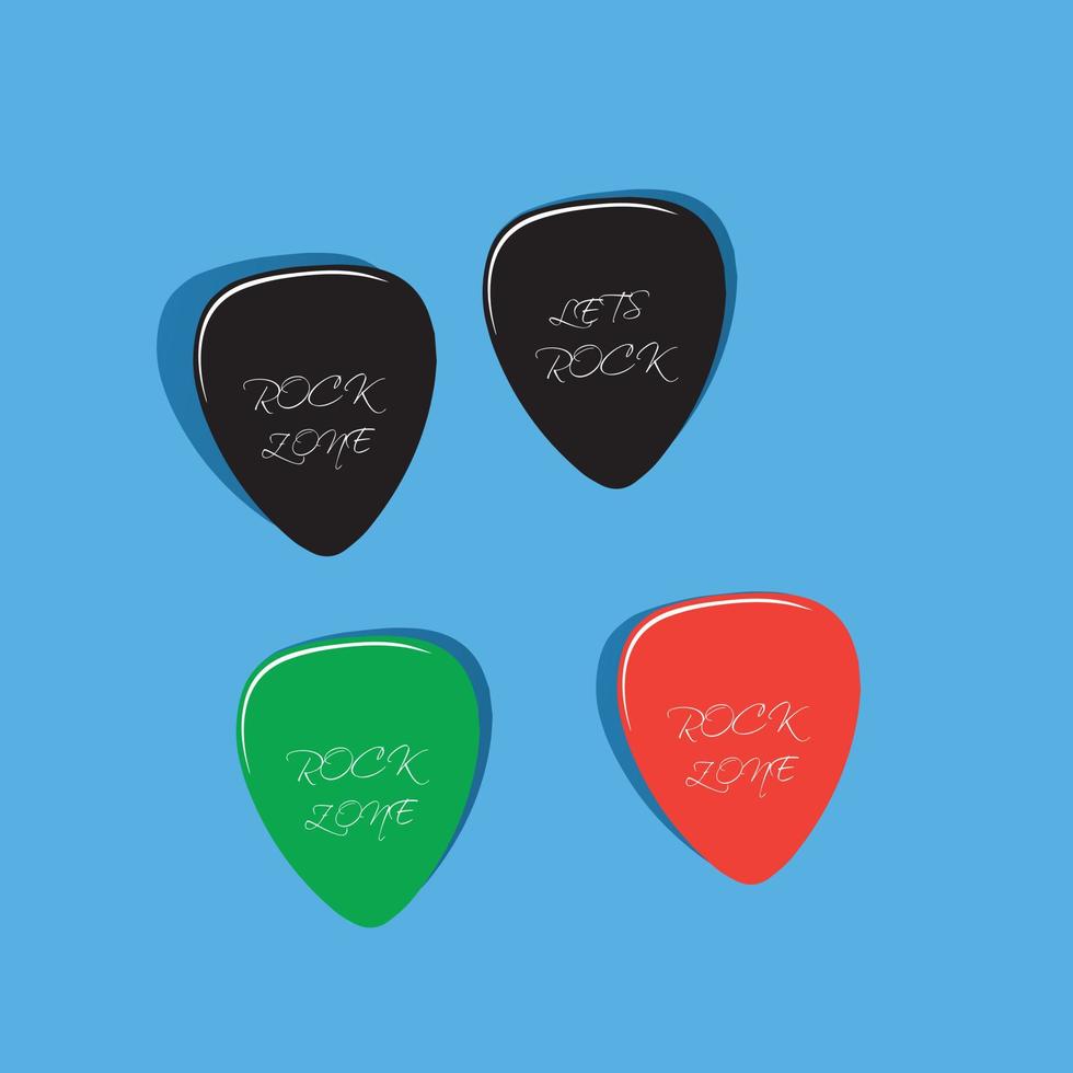 guitar picks vector