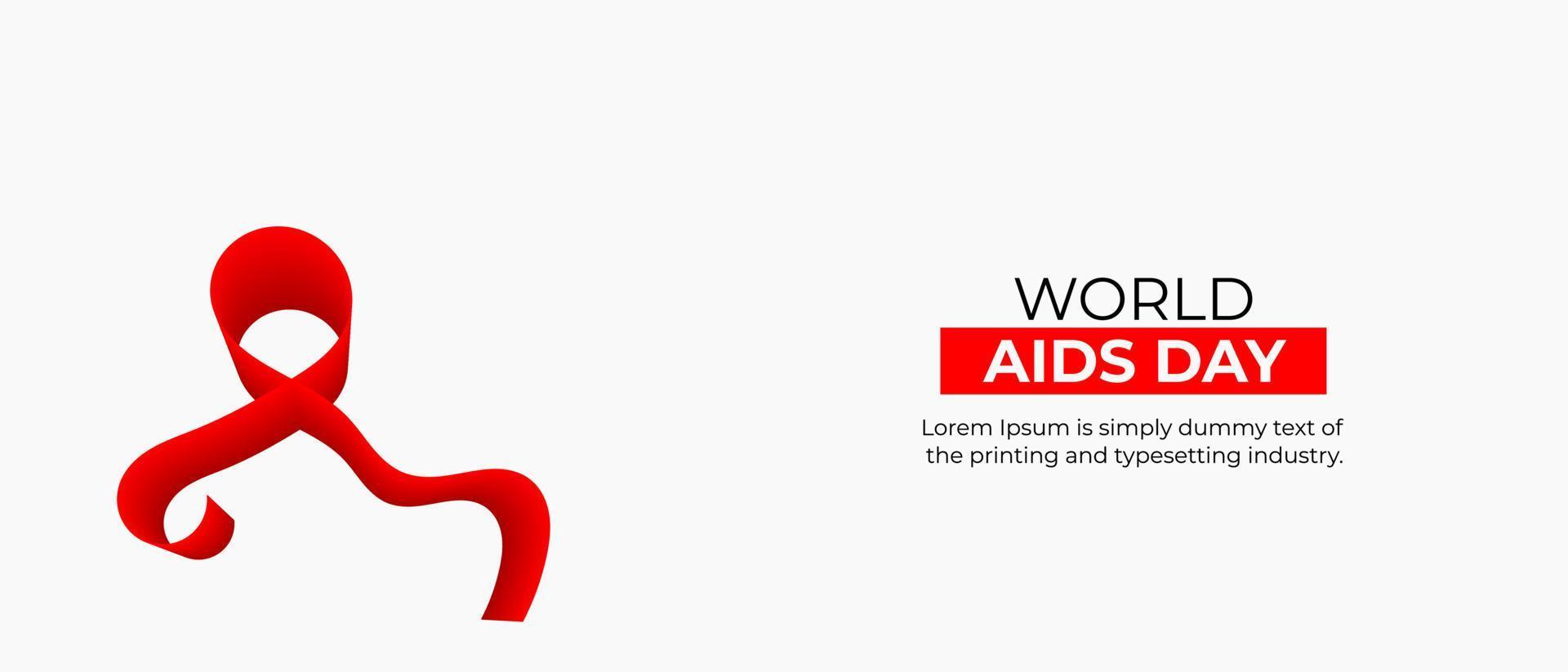 World AIDS Day Background. Red Support Ribbon background. World aids day and national HIV AIDS and aging awareness month with red ribbon vector