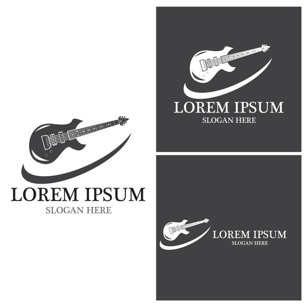 Guitar Music Icon And Symbol Vector Template