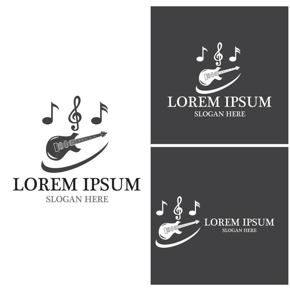 Guitar Music Icon And Symbol Vector Template