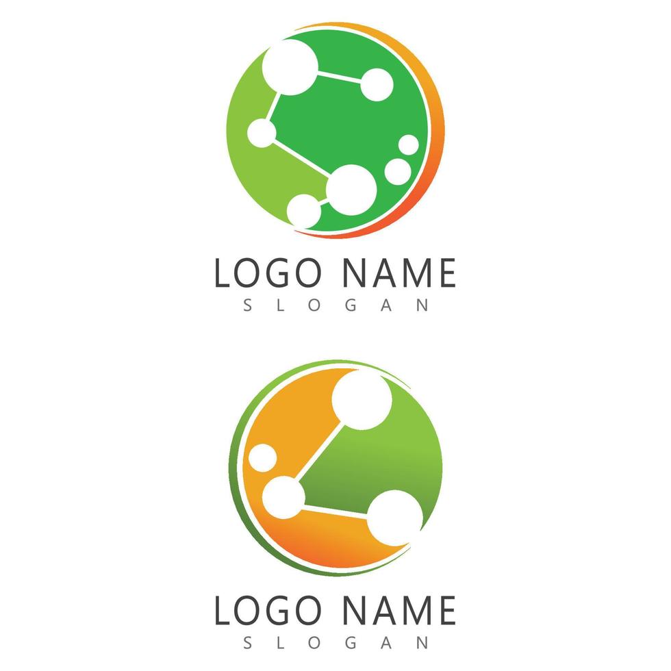 Molecule logo illustration vector template