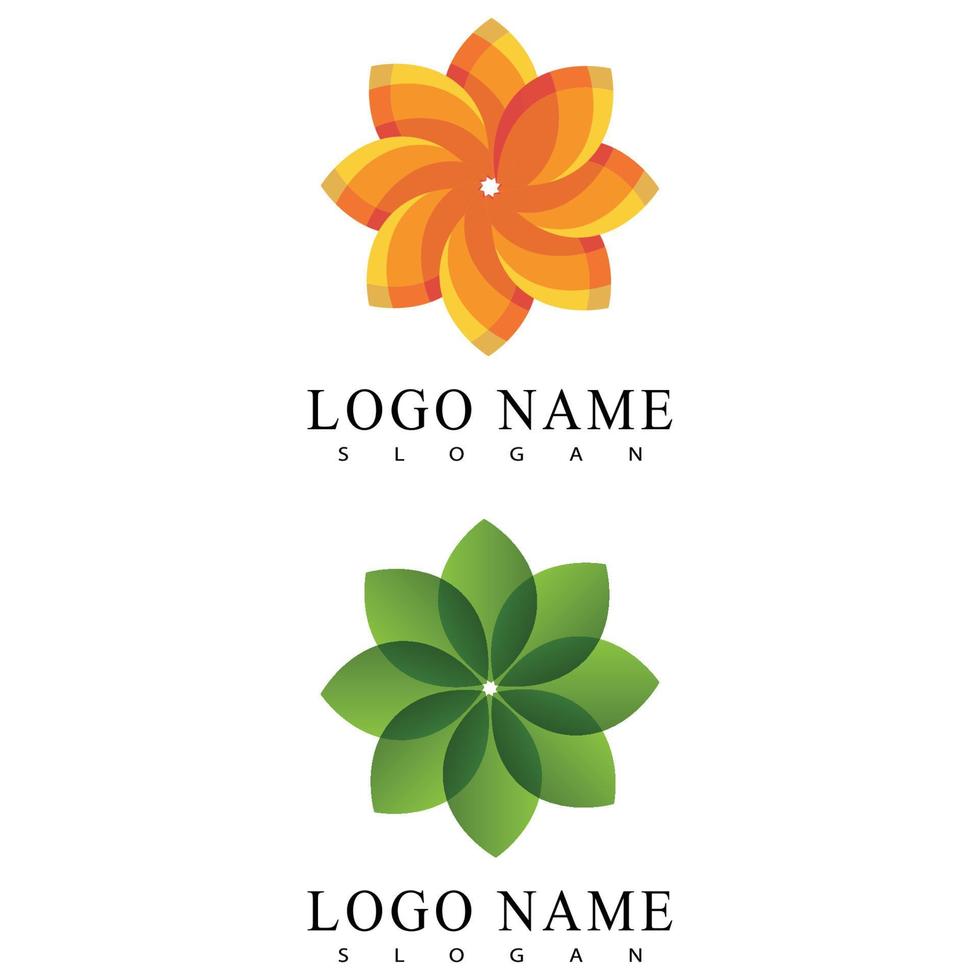 flower logo illustration vector design