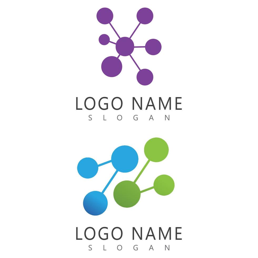 Molecule logo illustration vector template