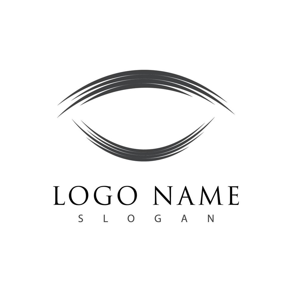 identidad de marca diseño de logotipo de vector de cuidado ocular corporativo