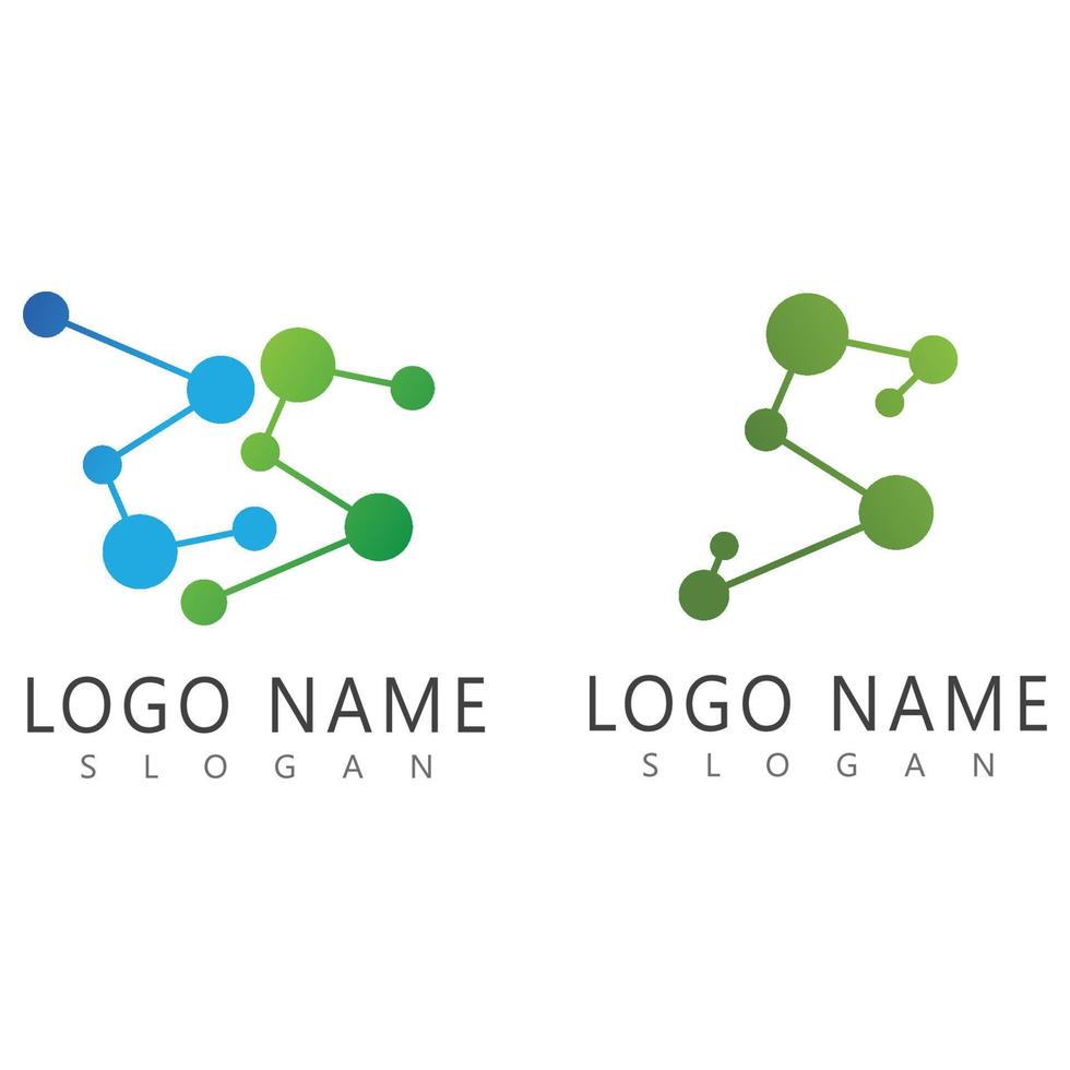 plantilla de vector de ilustración de logotipo de molécula