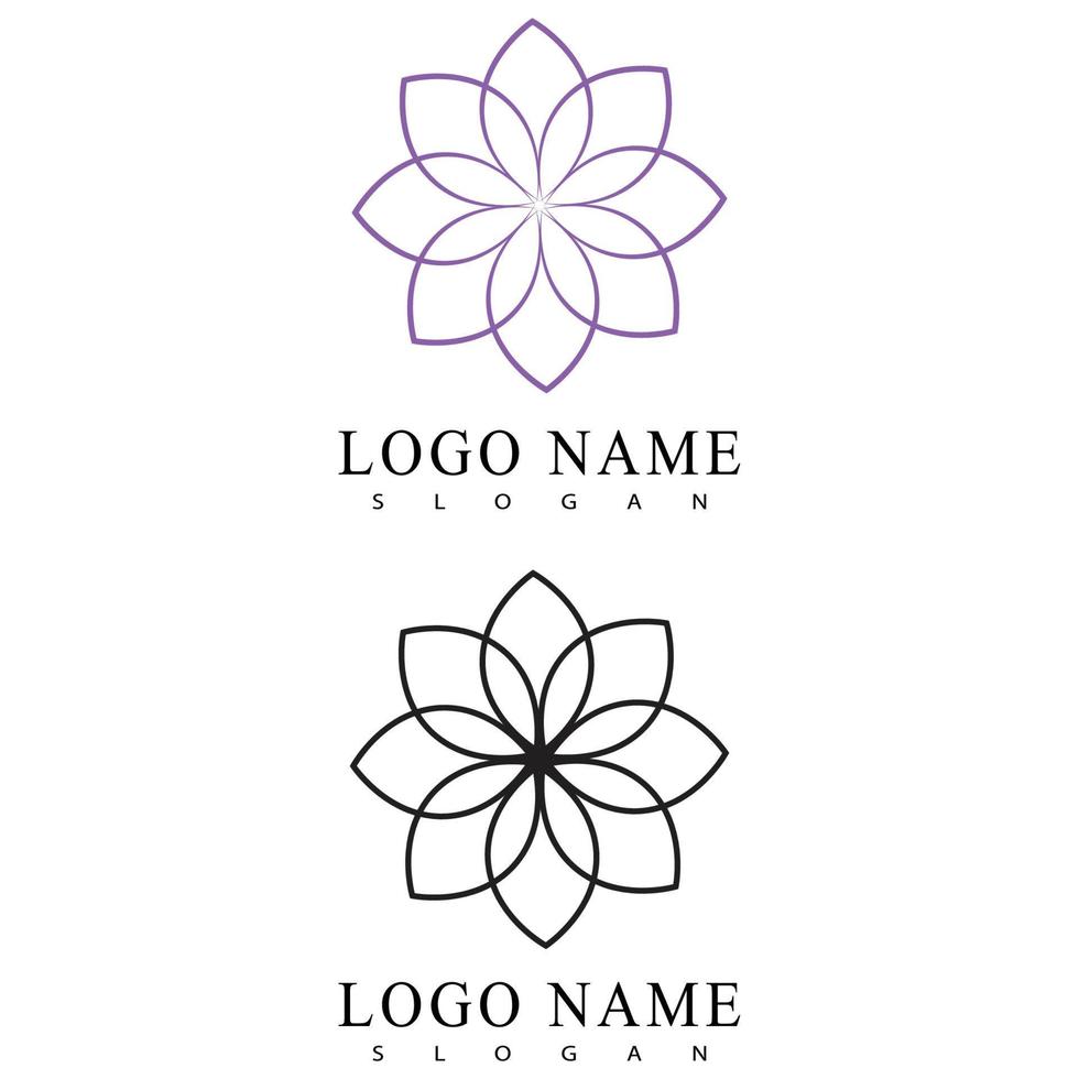 flower logo illustration vector design