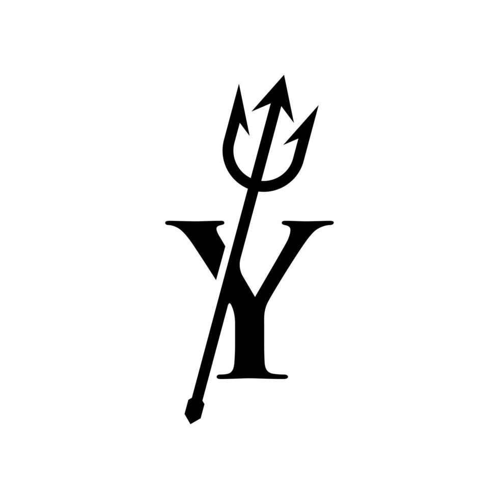 Initial Y Trident Logo vector