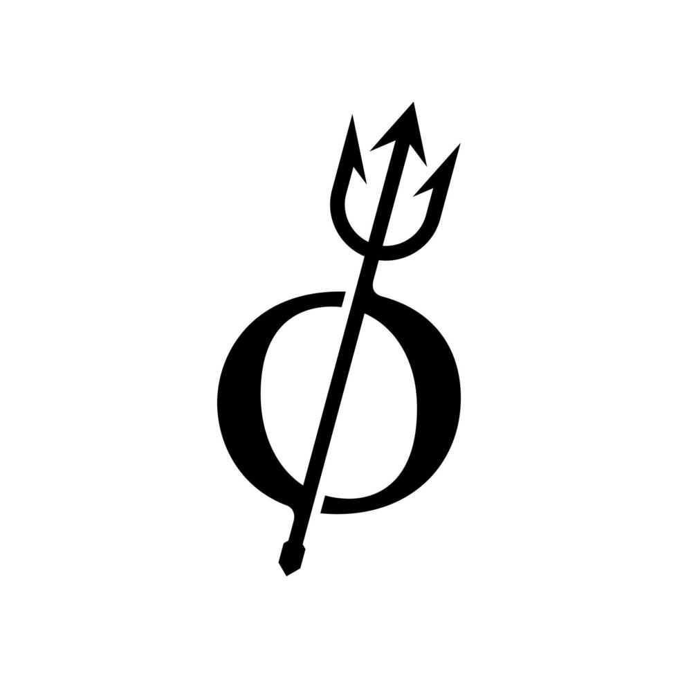 Initial O Trident Logo vector