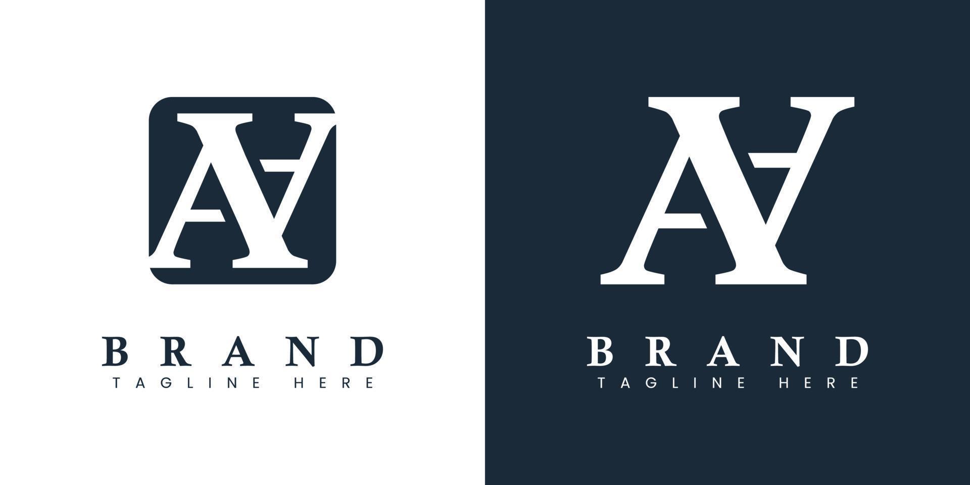 Modern and simple Letter AA Logo, suitable for any business with A or AA initials. vector