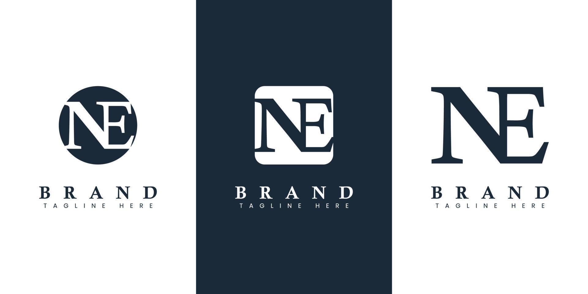 Modern and simple Letter NE Logo, suitable for any business with NE or EN initials. vector