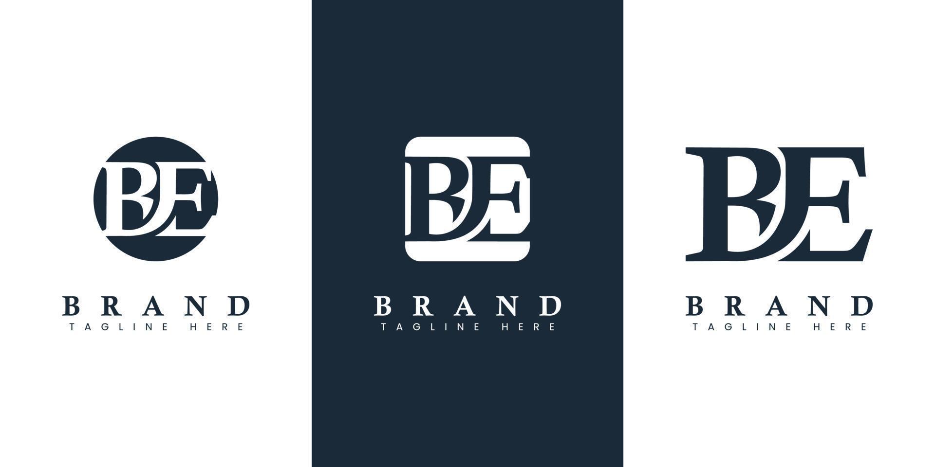 Modern and simple Letter BE Logo, suitable for any business with BE or EB initials. vector