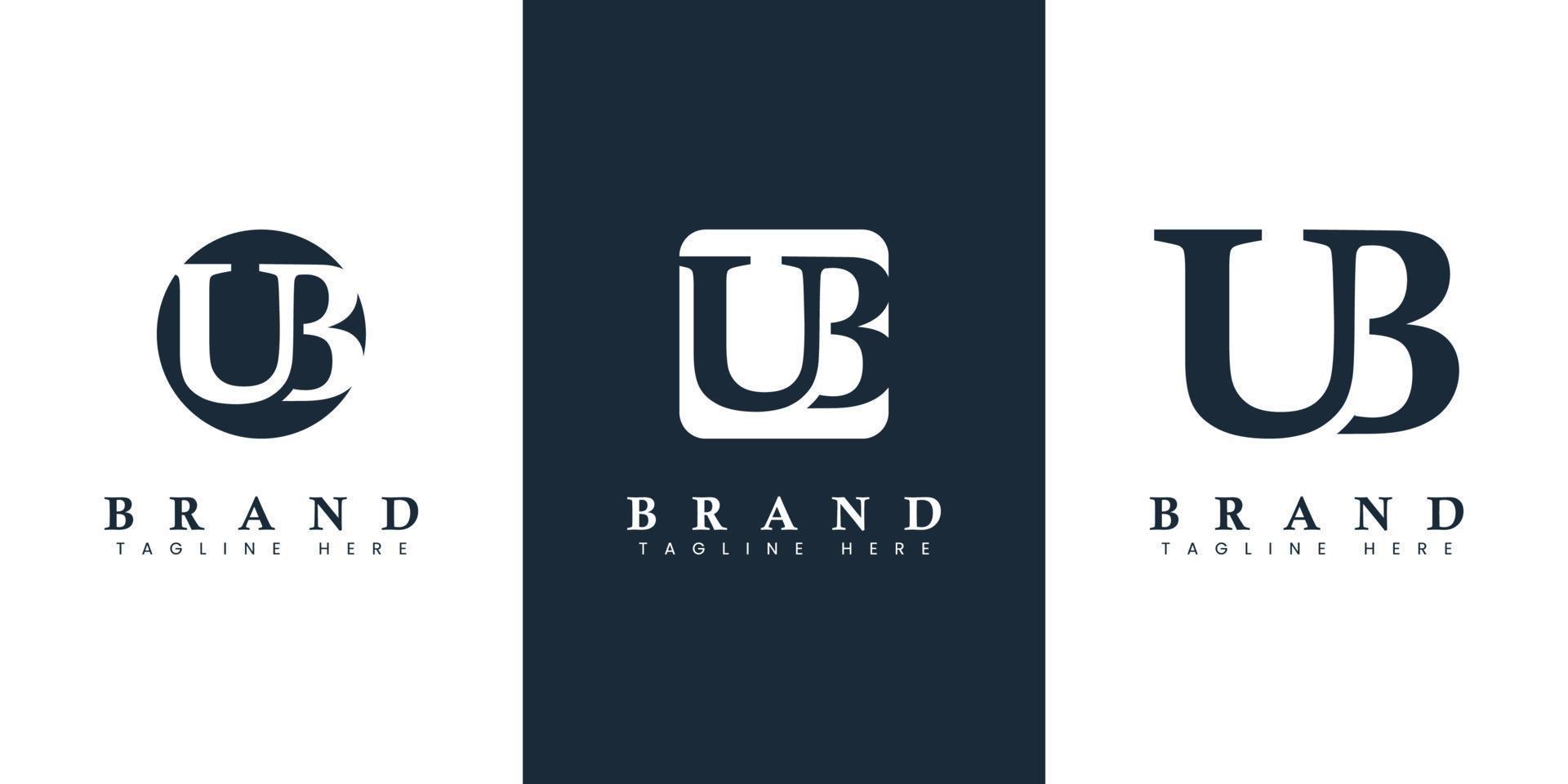 Modern and simple Letter UB Logo, suitable for any business with UB or BU initials. vector