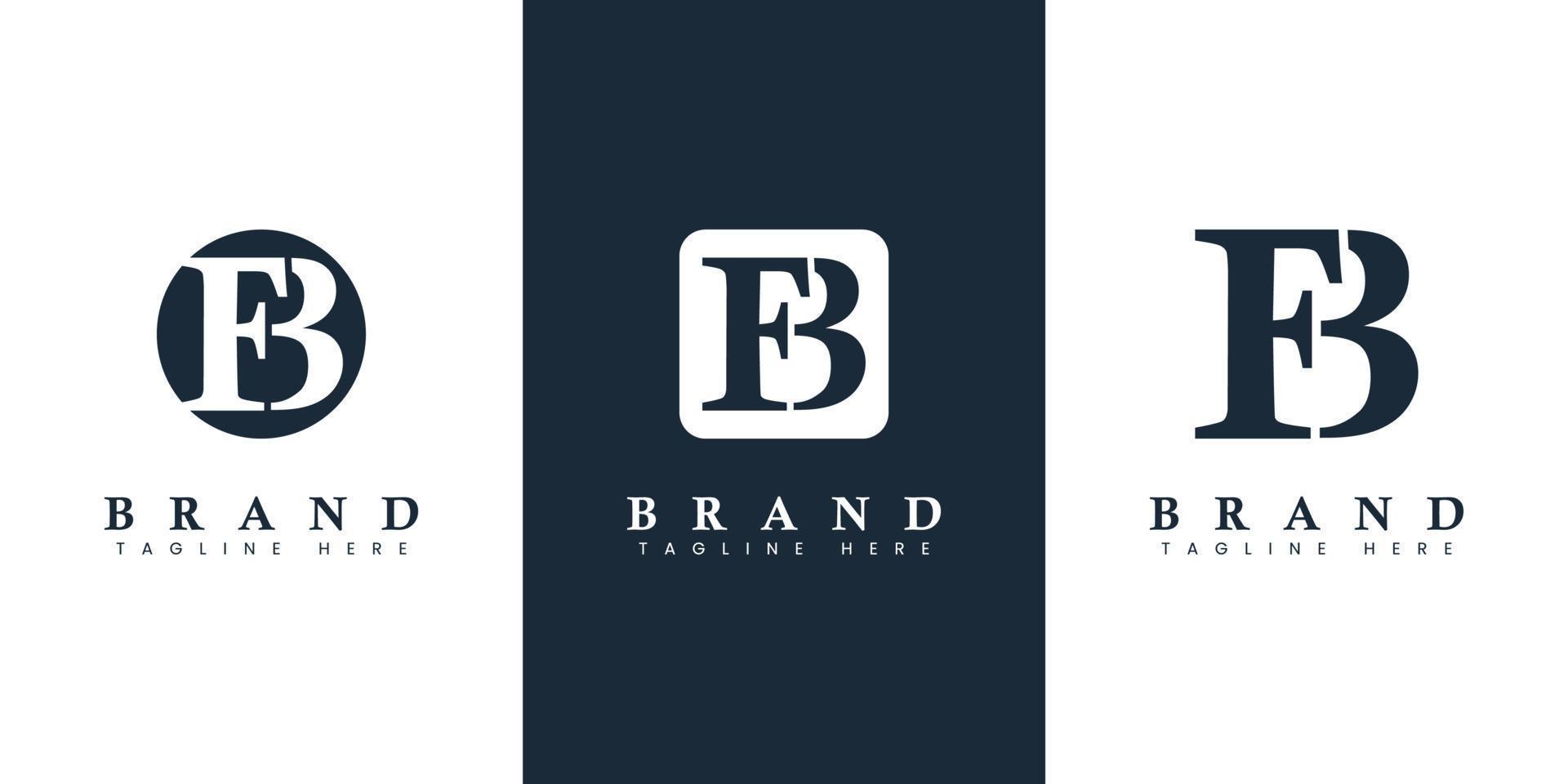 Modern and simple Letter FB Logo, suitable for any business with FB or BF initials. vector