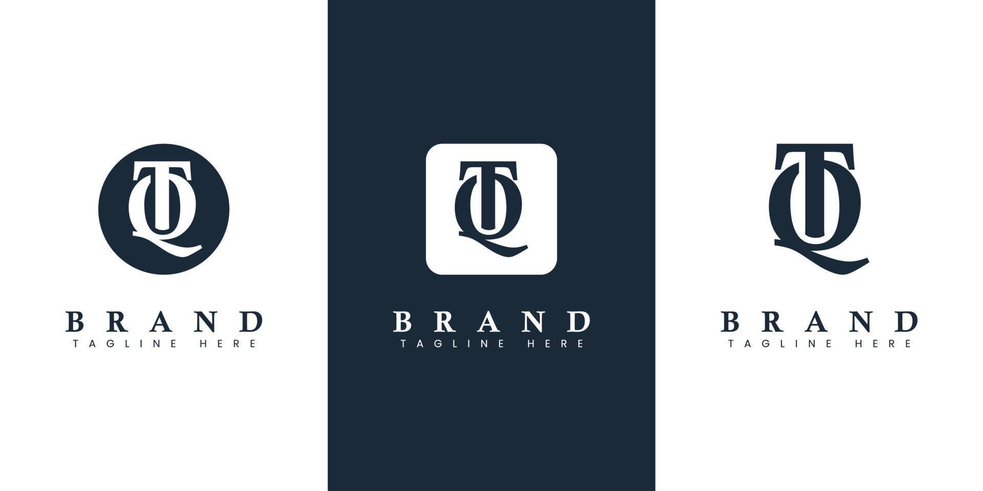 Modern and simple Letter QT Logo, suitable for any business with QT or TQ initials. vector