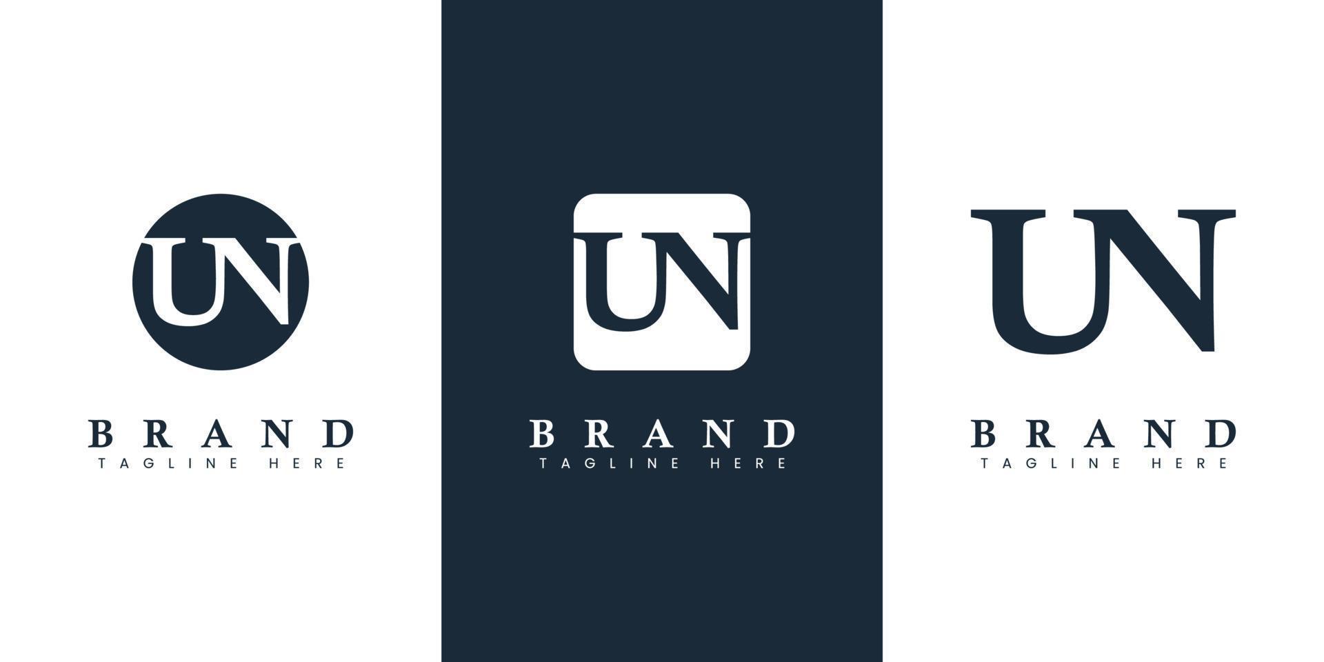 logotipo moderno y sencillo de la letra un, adecuado para cualquier negocio con las iniciales un o nu. vector