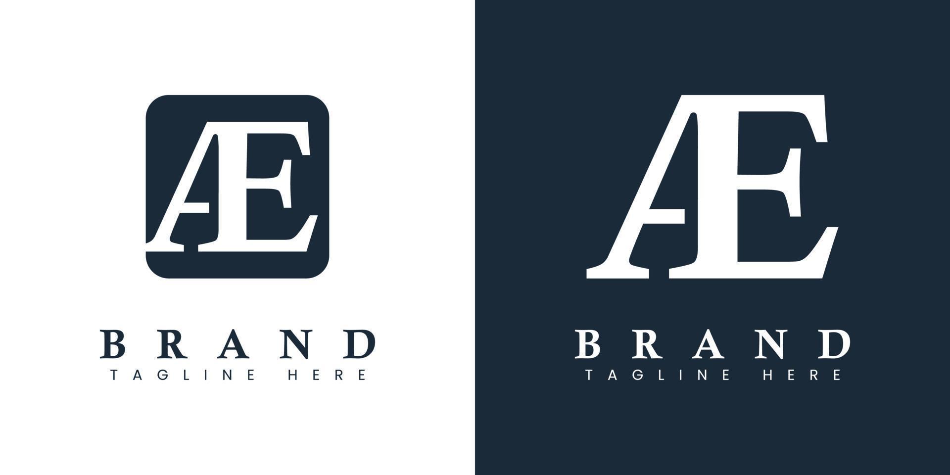 Modern and simple Letter AE Logo, suitable for any business with AE or EA initials. vector