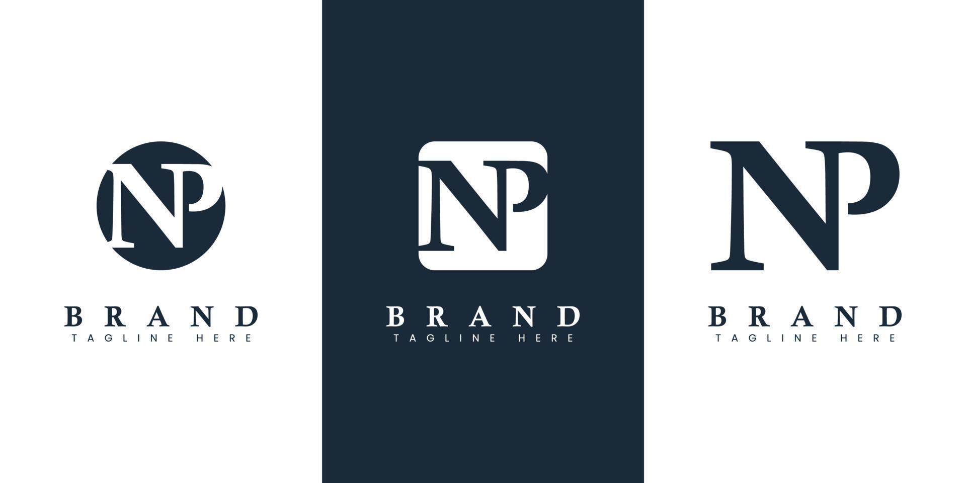 Modern and simple Letter NP Logo, suitable for any business with NP or PN initials. vector