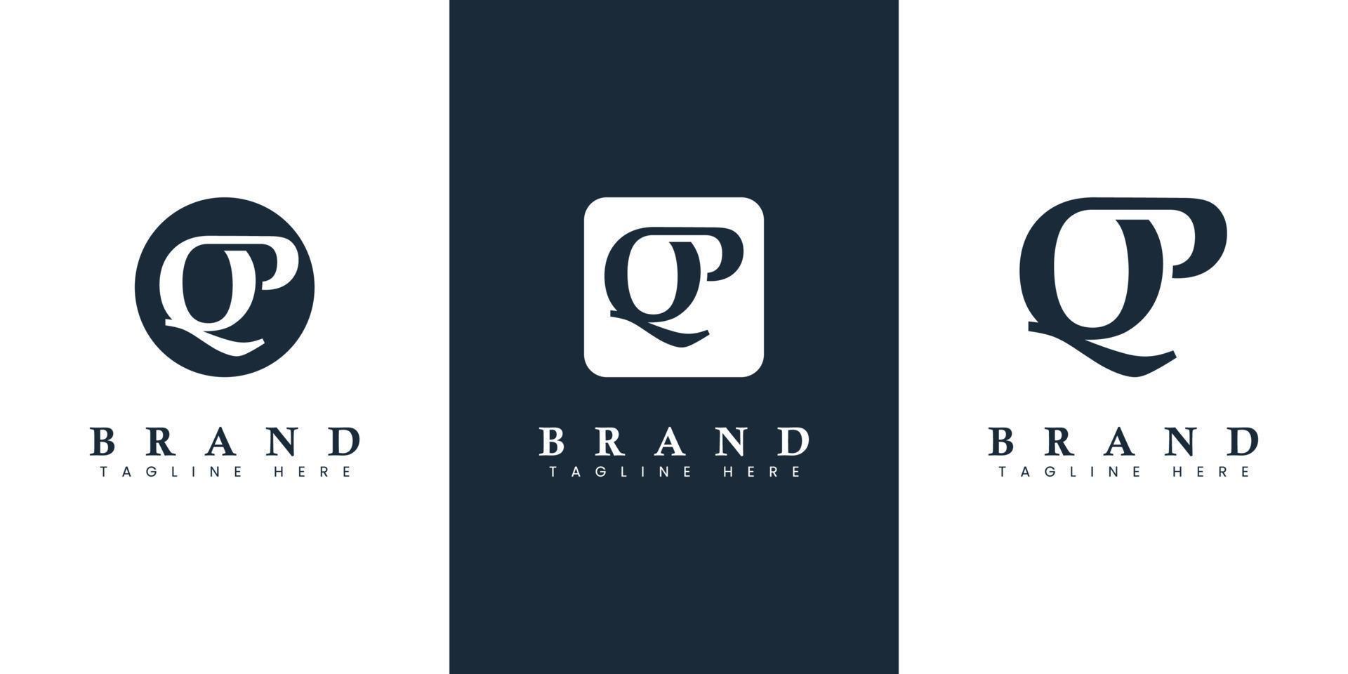 Modern and simple Letter QP Logo, suitable for any business with QP or PQ initials. vector