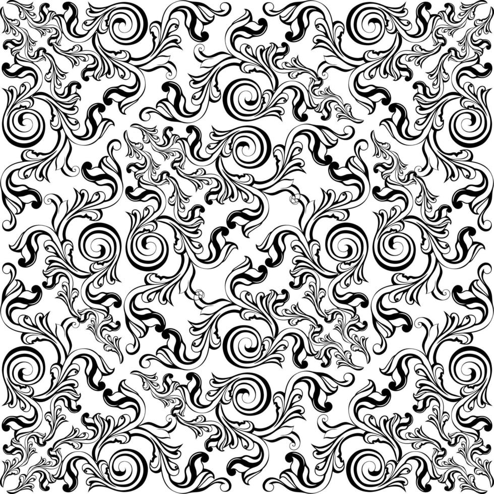 Vector damask vintage baroque scroll ornament swirl. Victorian monogram heraldic shield swirl. Retro floral leaf pattern border foliage antique  acanthus calligraphy engraved tattoo. seamless pattern