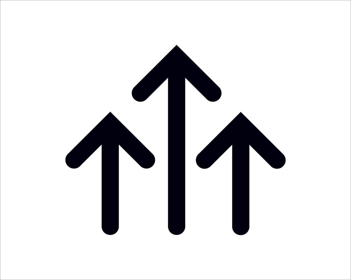 Vector green arrows up icon. Upload icon. upgrade sign. growth symbol. pointing arrow.