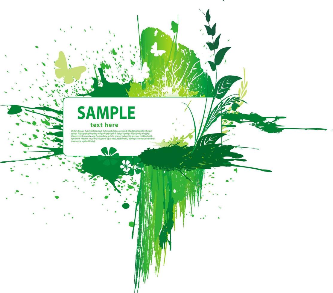 Green grunge background vector