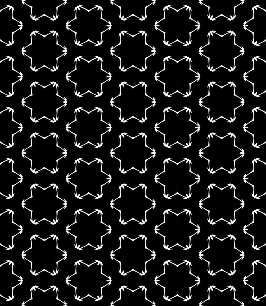 Black and white seamless pattern texture. Greyscale ornamental graphic design. Mosaic ornaments. Pattern template. vector