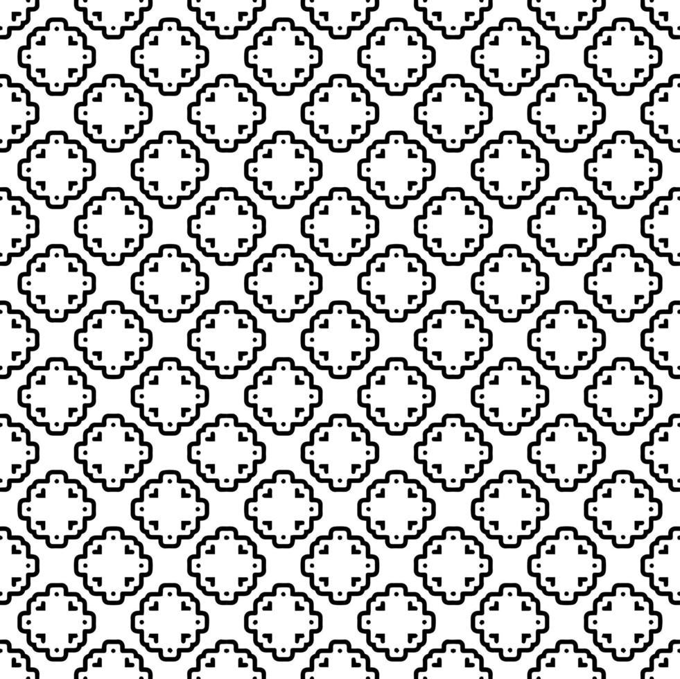 Black and white seamless pattern texture. Greyscale ornamental graphic design. Mosaic ornaments. Pattern template. vector