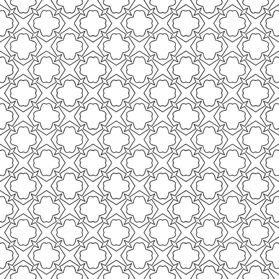 Black and white seamless pattern texture. Greyscale ornamental graphic design. Mosaic ornaments. Pattern template. vector