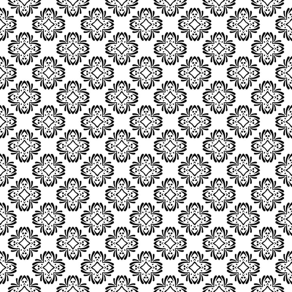 Black and white seamless pattern texture. Greyscale ornamental graphic design. Mosaic ornaments. Pattern template. vector