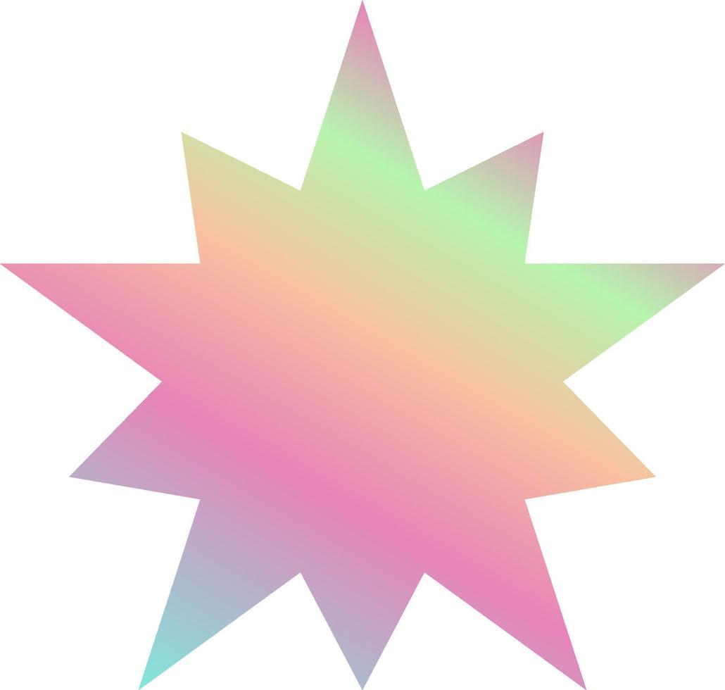 Holographic Shape Decorative Element Vector