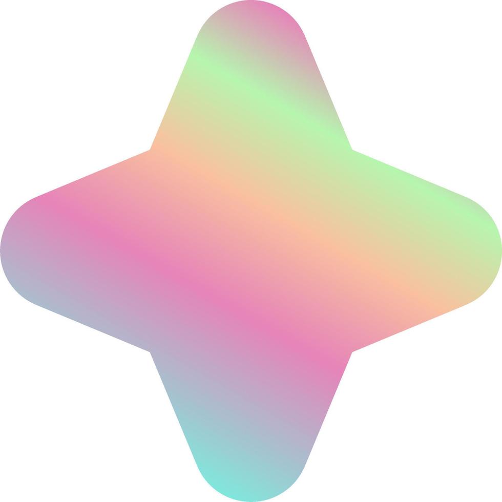 Holographic Shape Decorative Element Vector