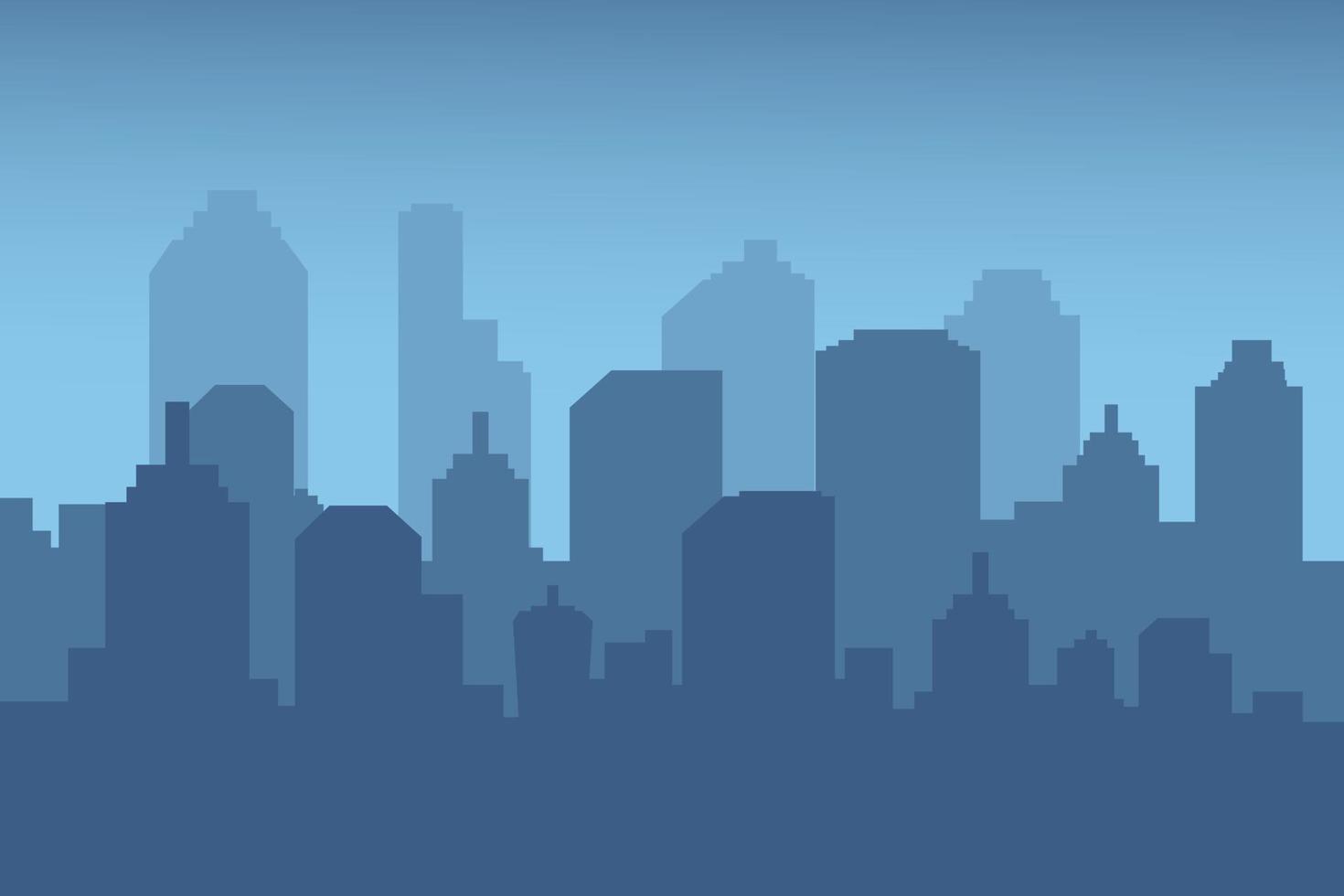 Ilustración de vector de horizonte de ciudad moderna