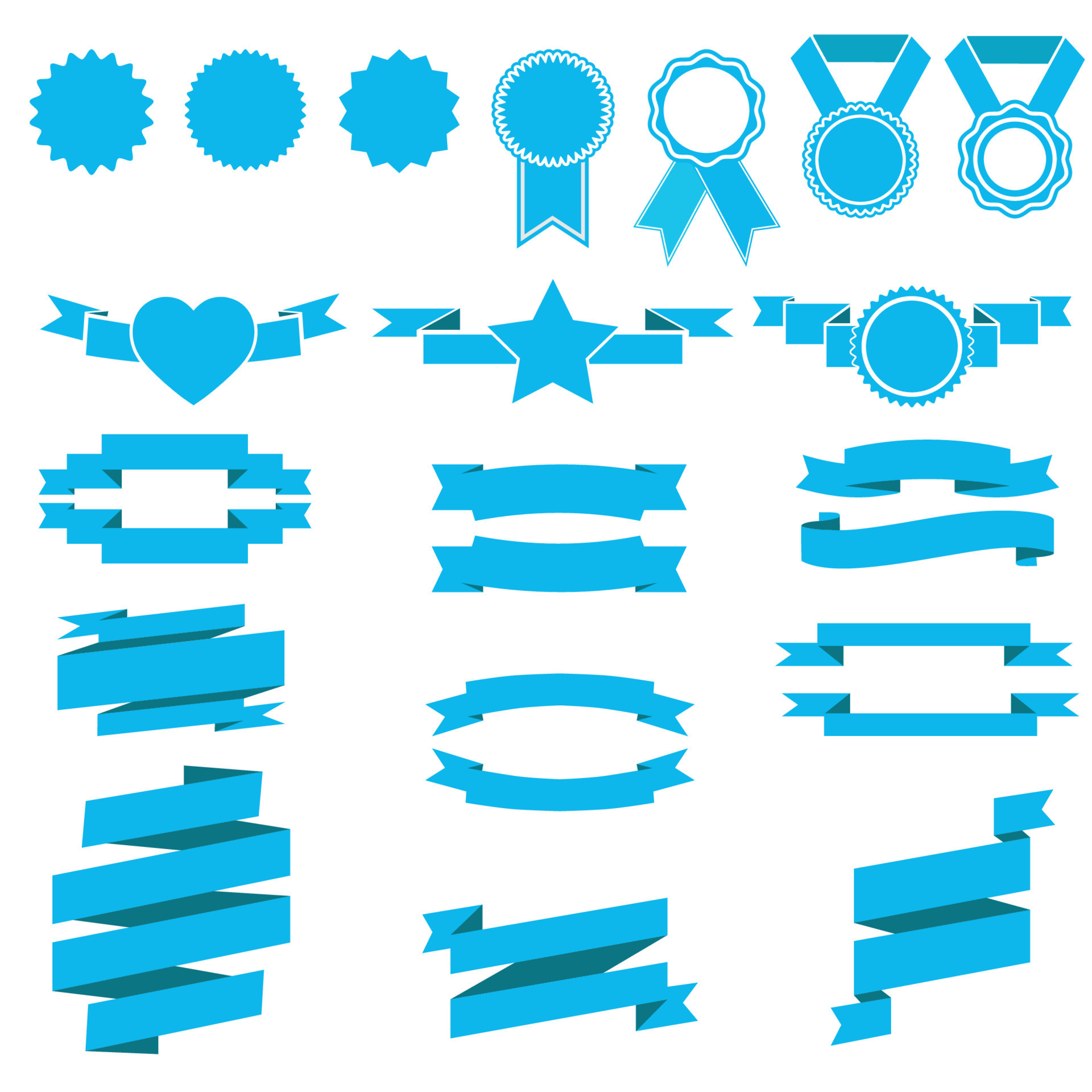 Blue banners set 14719545 Vector Art at Vecteezy