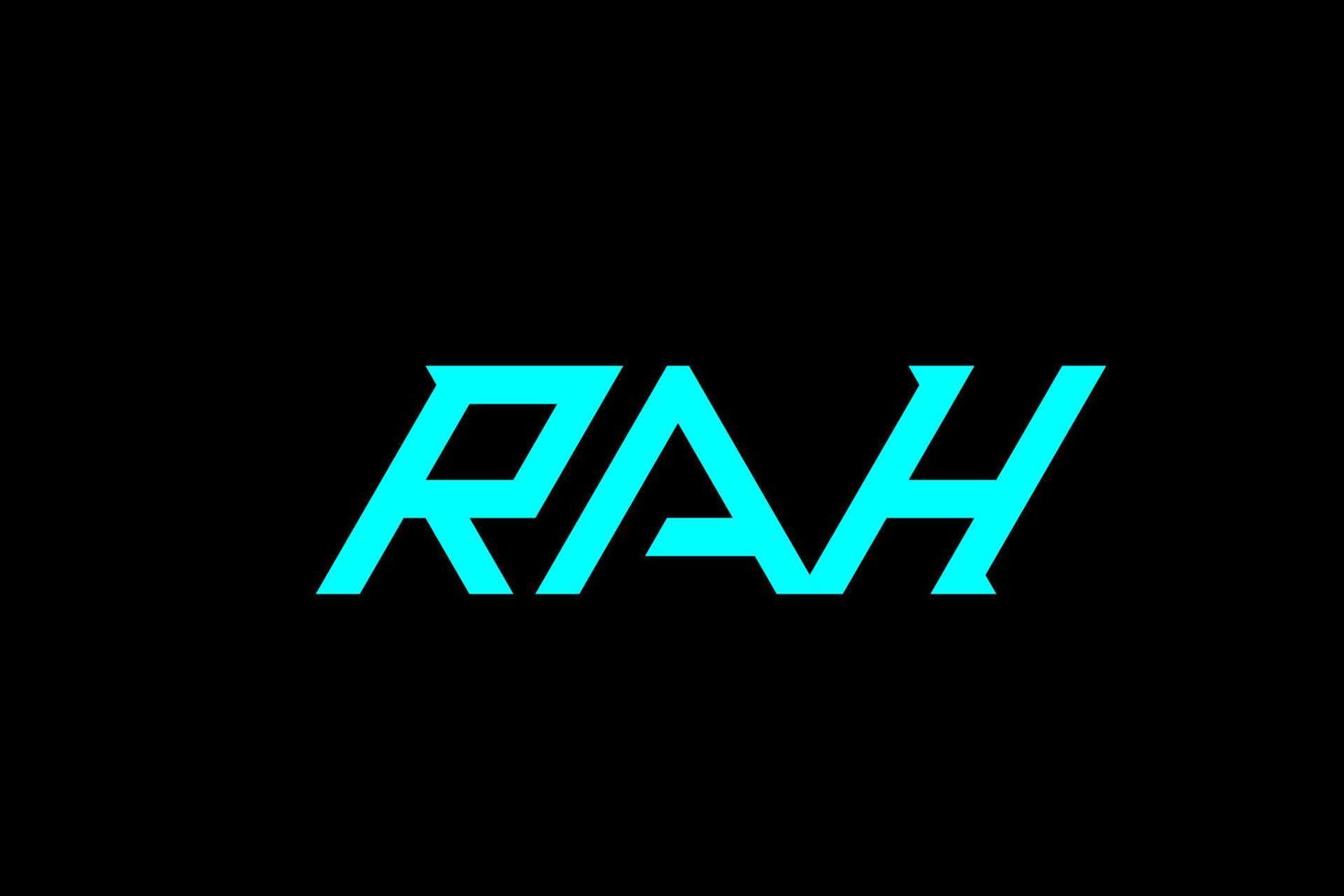 diseño de logotipo de letra y alfabeto rah vector