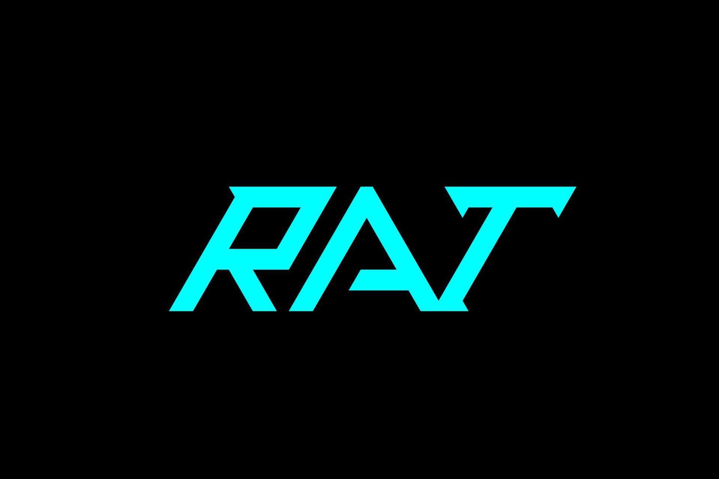 diseño de logotipo de letra y alfabeto de rata vector